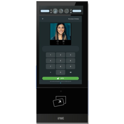 IP-Torstelle ONYX mit 10"-Touch-Display, Gesichtserkennung, MiFare-Laser und QR-Code-Erkennung