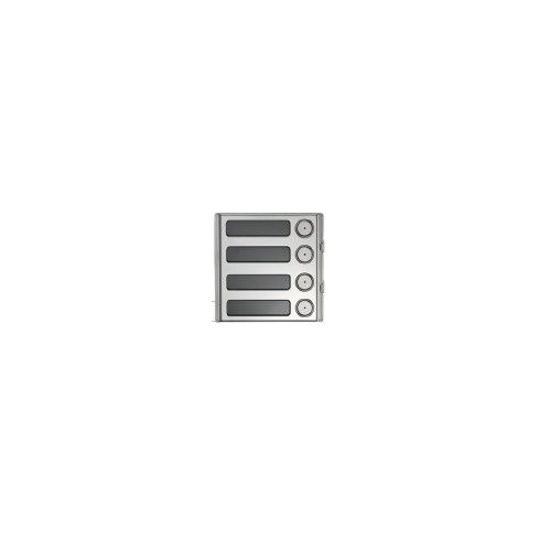 Modul Sinthesi Steel mit 4 Ruftasten ohne Sprechgrill, vorverdrahtet