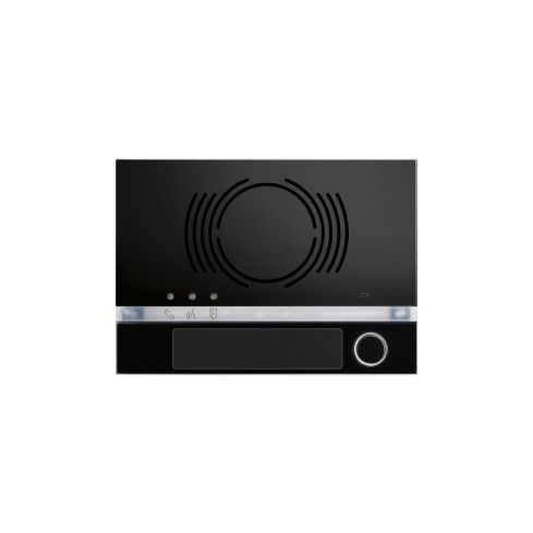 Alpha Frontplatte für Audiomodul mit 1 Taste in Total Black