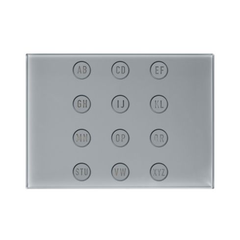 Alphabetische Tastatur für Displaymodul in grau
