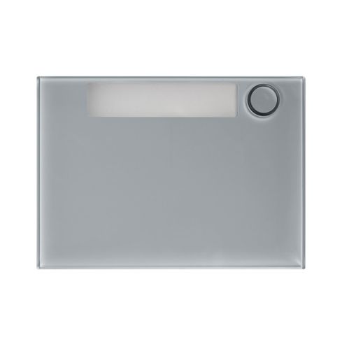 Alpha Frontplatte mit 1 Taste in 1 Reihe in grau