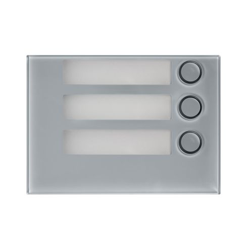 Alpha Frontplatte mit 3 Tasten in 1 Reihe in grau
