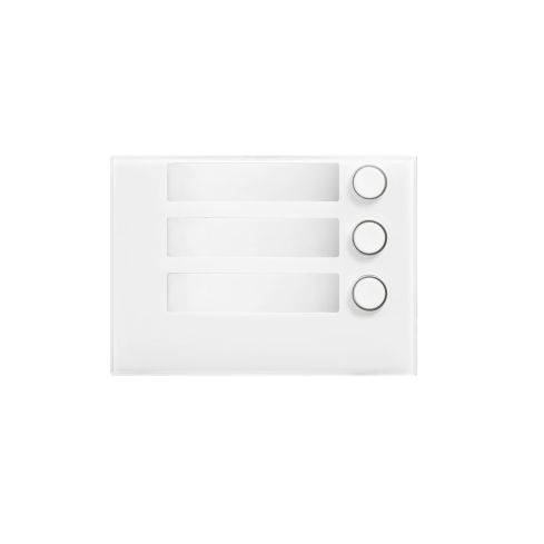 Alpha Frontplatte mit 3 Tasten in 1 Reihe in weiß