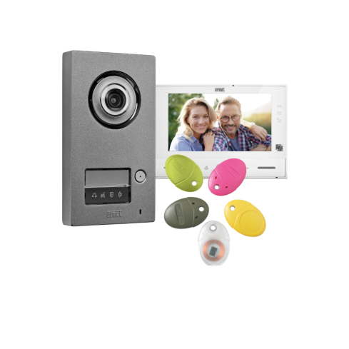 2-Draht-Einfamilien-Video-Set mit integrierter Rufweiterleitung auf Smartphone