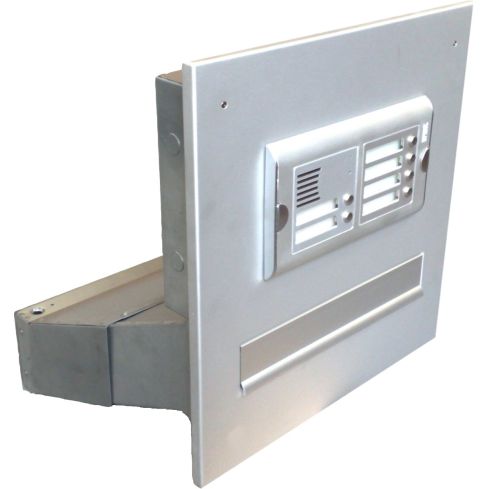 Durchwurfbriefkasten vorbereitet für 2 Sinthesi-Module und 1 Briefklappe